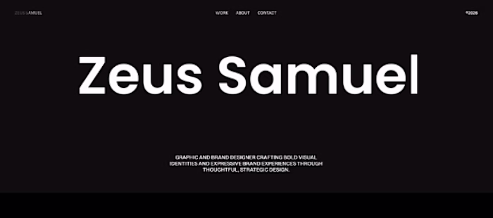 Zeus Samuel Modern Portfolio Website