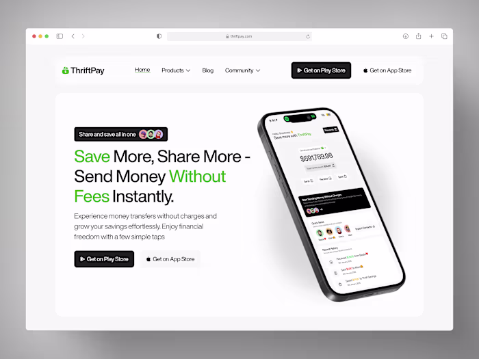 Fintech Product Landing Page