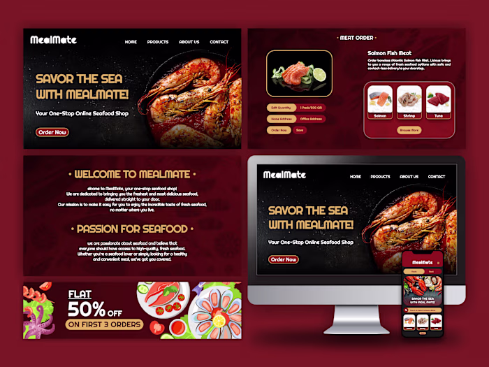 Food Brand Website+Mockup