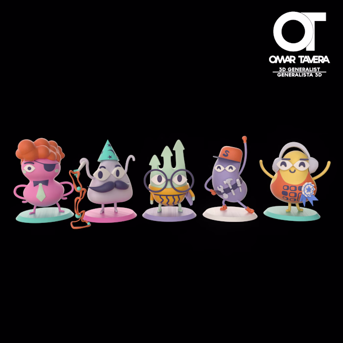 Virtual employees 3d models for full color 3d print