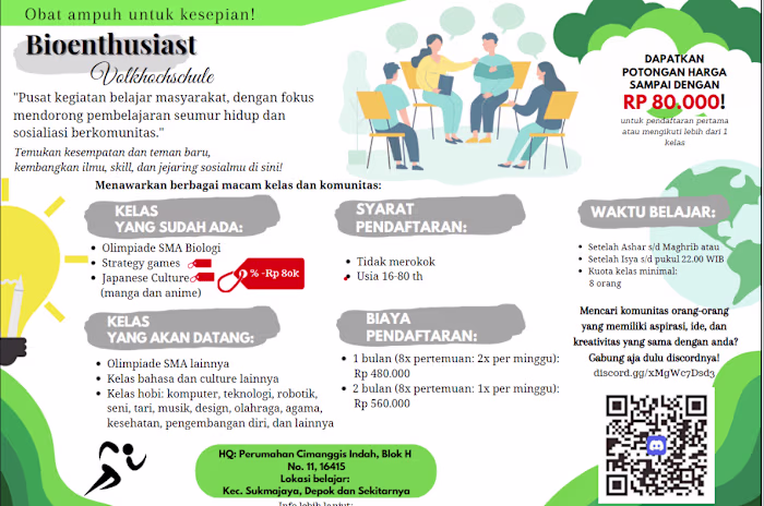 Bioenthusiast Volkshochschule. For eradicating loneliness