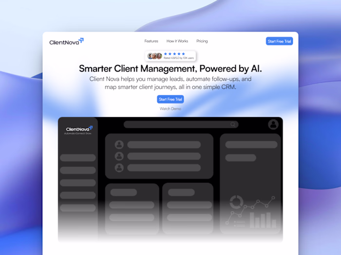 Client Nova | SaaS Framer Template Design