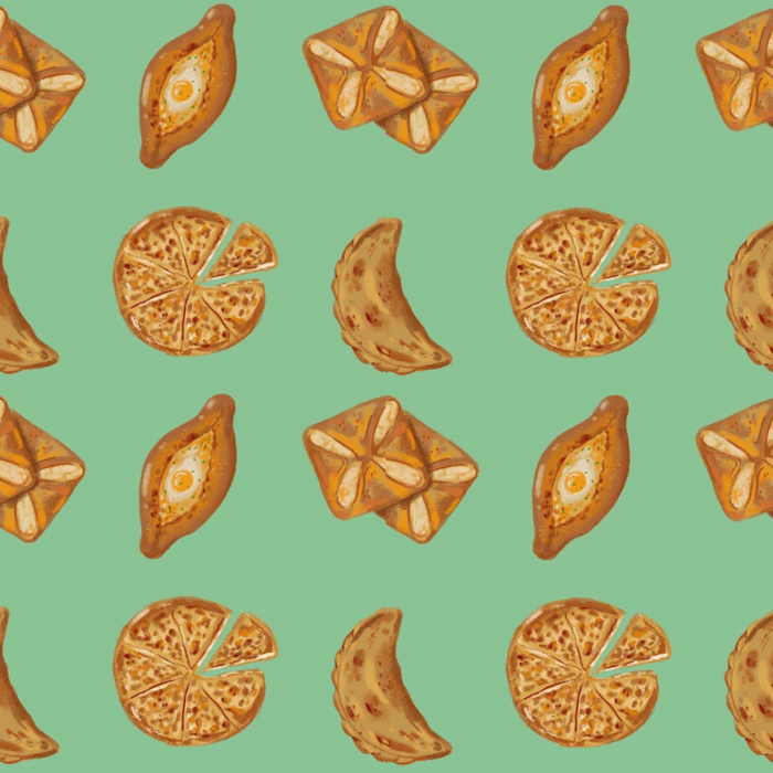 Georgian culture themed patterns 