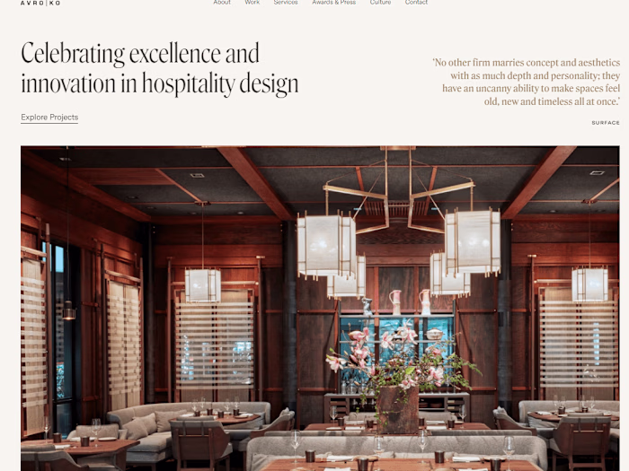 E-commerce solution for the AVROKO hotel