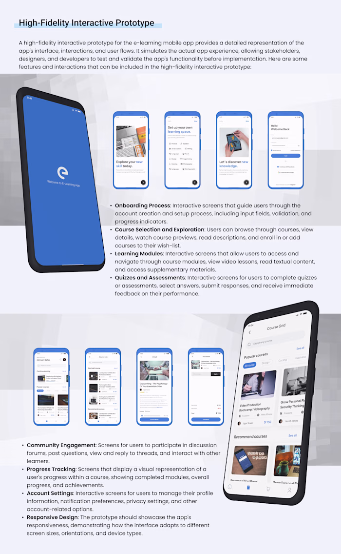 e-learning mobile app