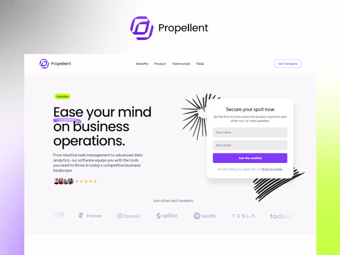 Propellent — Website for Startups