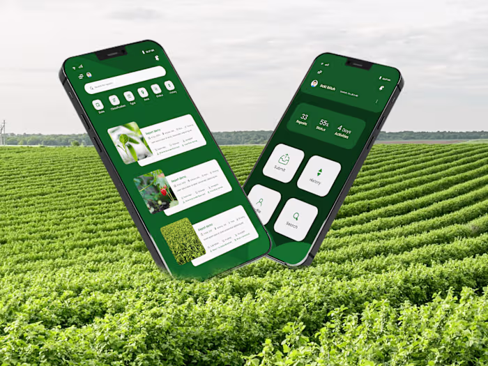 Agriculture Track Mobile App Design