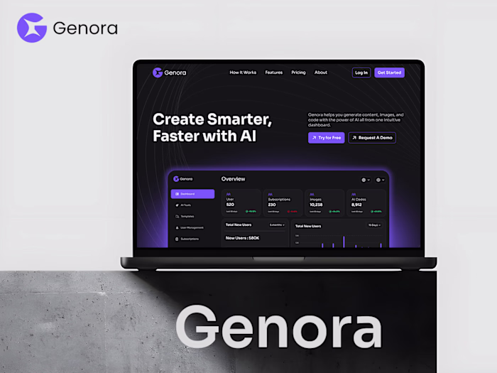 Genora - AI-Powered Dashboard & Landing Page