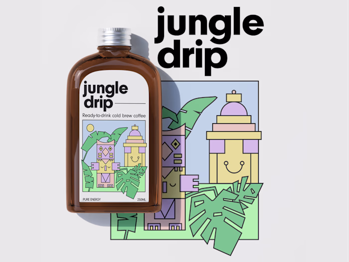 Jungle Drip Cold Brew Packaging Design