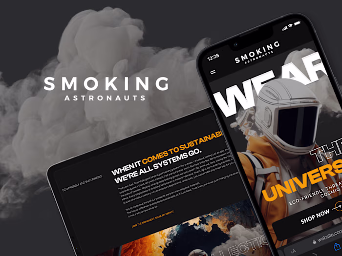 Smoking Astronauts – Futuristic Fashion UI/UX