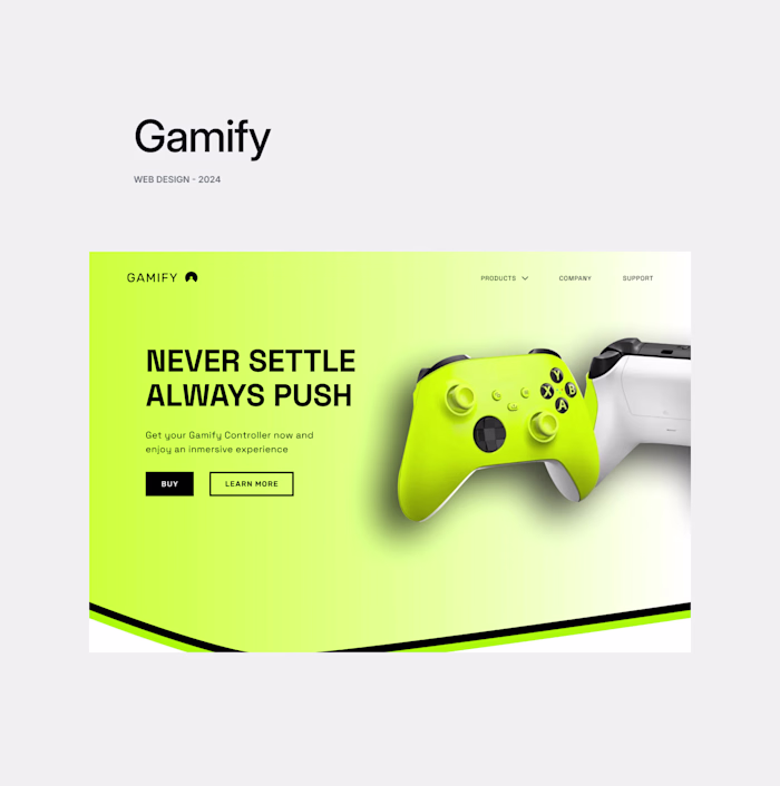 Gamify - Web Design