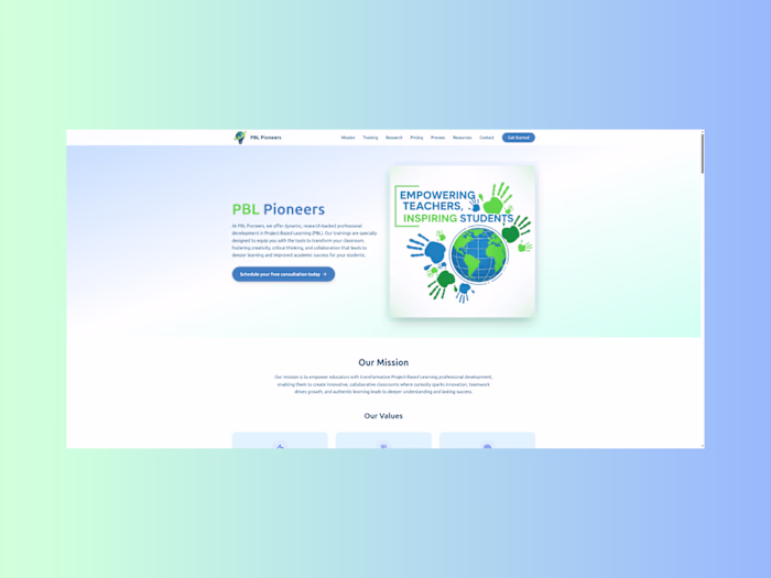 Landing Page - Ed Tech