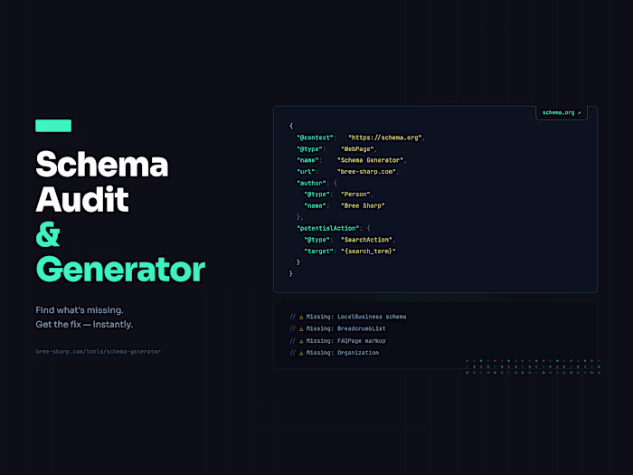0-Tech Schema Generator — Find & Fix Your Missing Schema Markup
