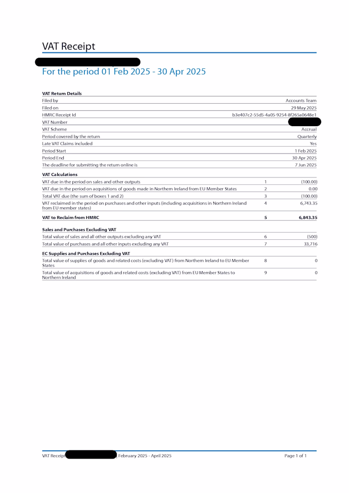 VAT Return
