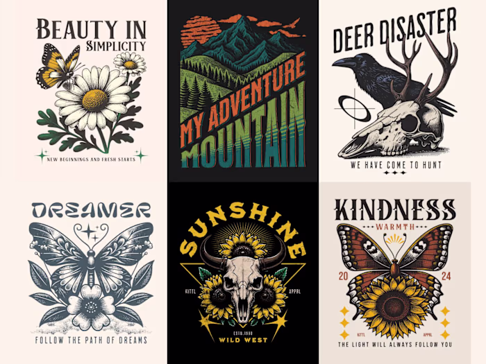 I can make exclusive t-shirt designs with a retro vintage style.