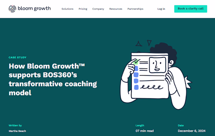 How Bloom Growth™ supports BOS360’s transformative coaching mod…
