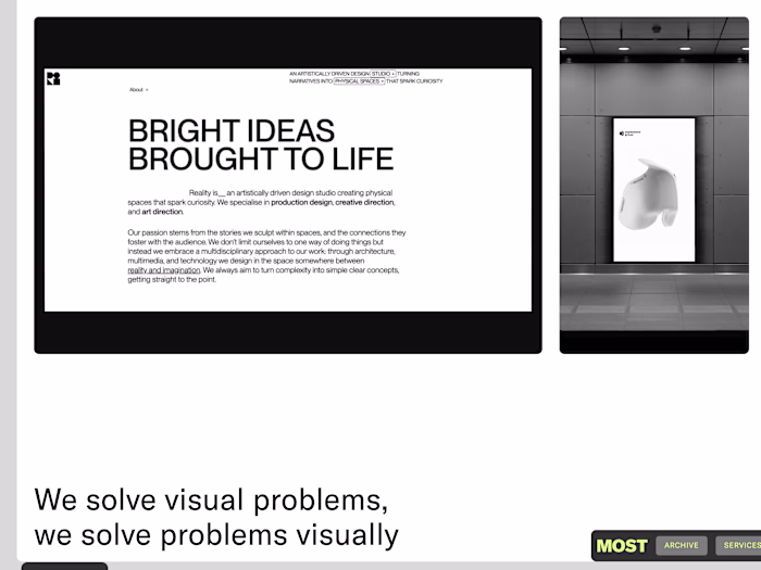 MOST - portfolio website
