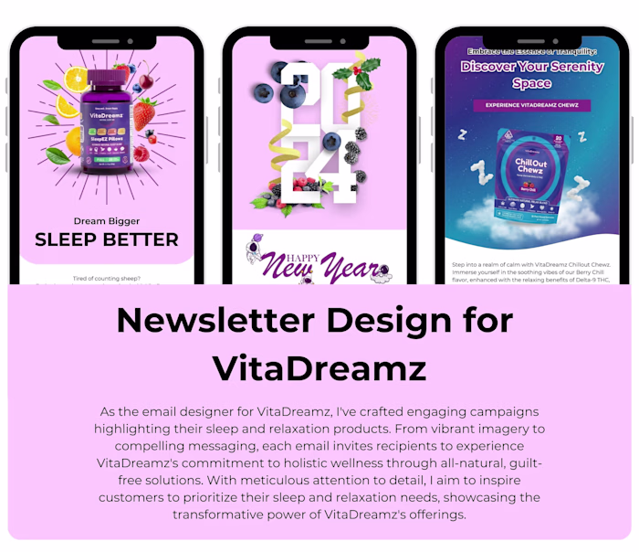 Newsletter Design for VitaDreamz