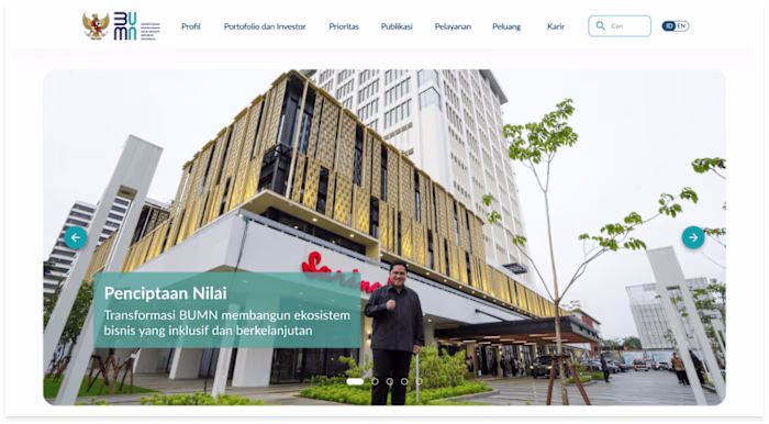 Ministry of SOEs Indonesia Website Redesign