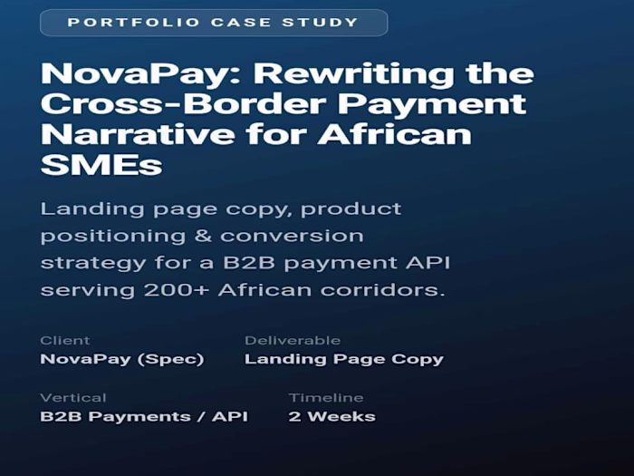 Landing Page Conversion Strategy for NovaPay