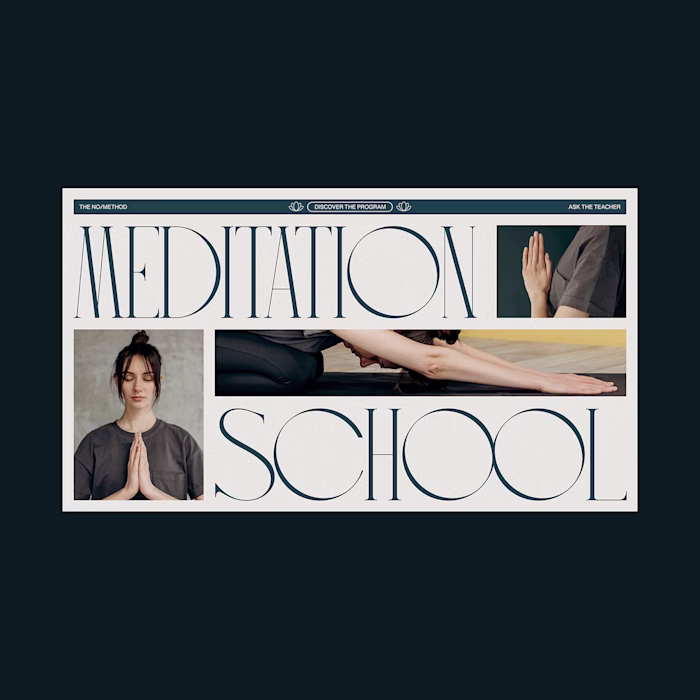 The NO/METHOD Meditation School ~ Hero Website