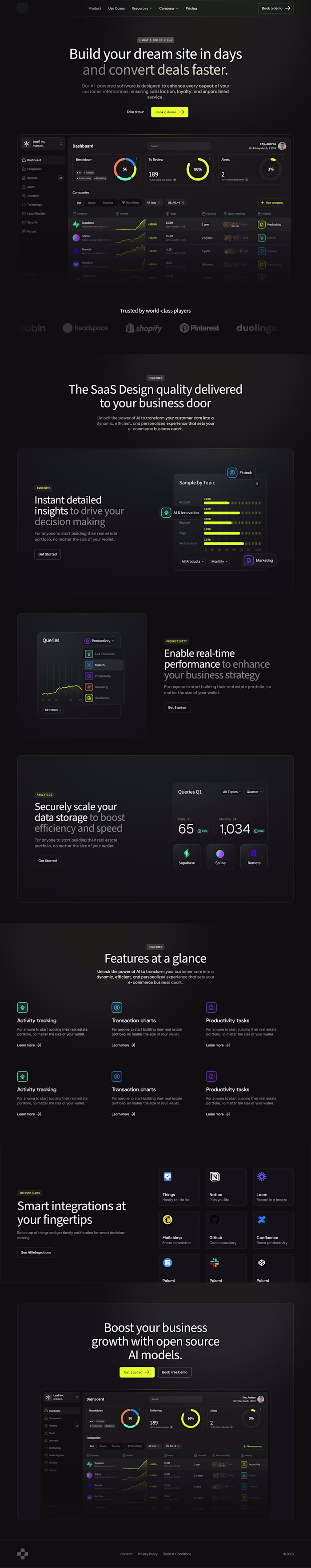 Landing Page Design for SaaS companies