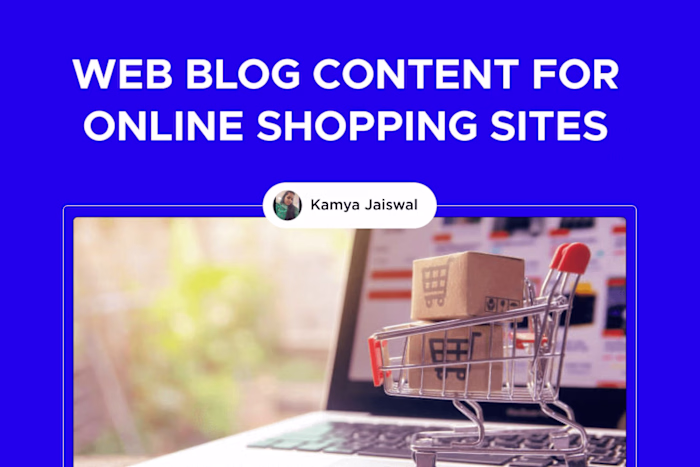 Web blog content for online shopping sites