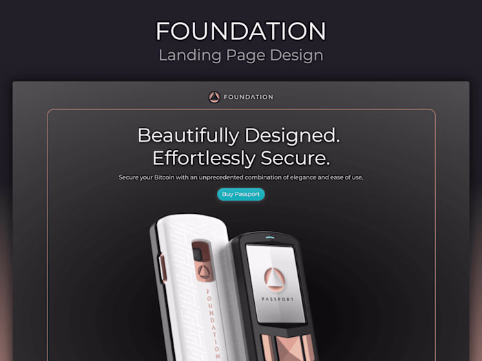 Foundation Passport - A Product Landing Page Design 