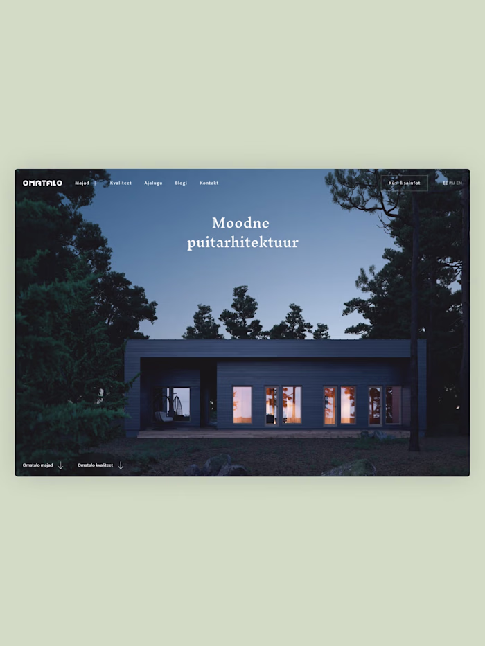 Soome maja website design & development