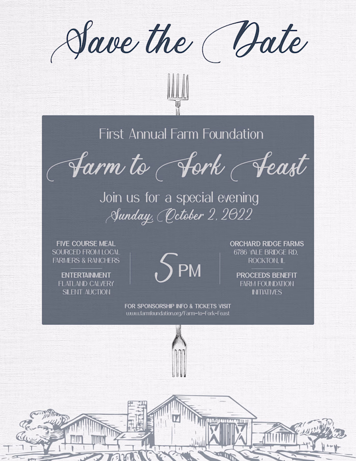 Mock invite and menu for farm-to-table event