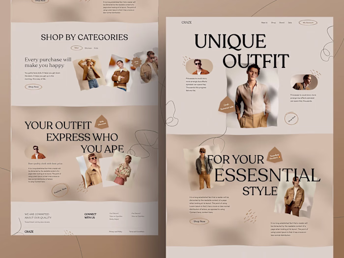 Craze Clothing E-commerce Landing Page || This landing page ...