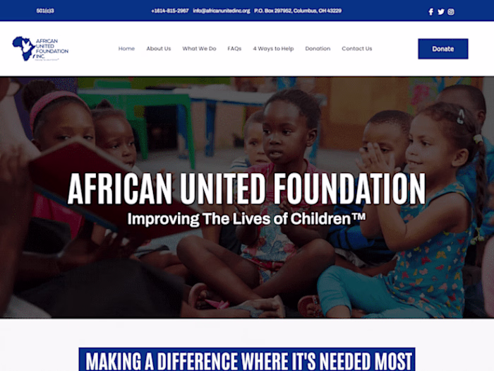 African United Foundation Website