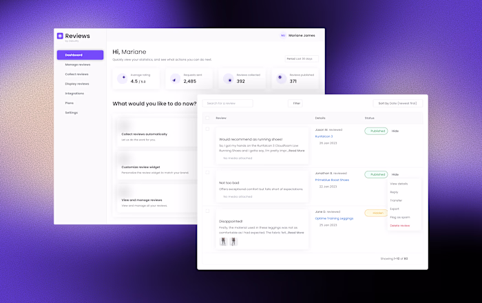 Shopify Product Reviews App Redesign