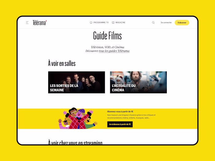 Télérama: Digital Design & Development