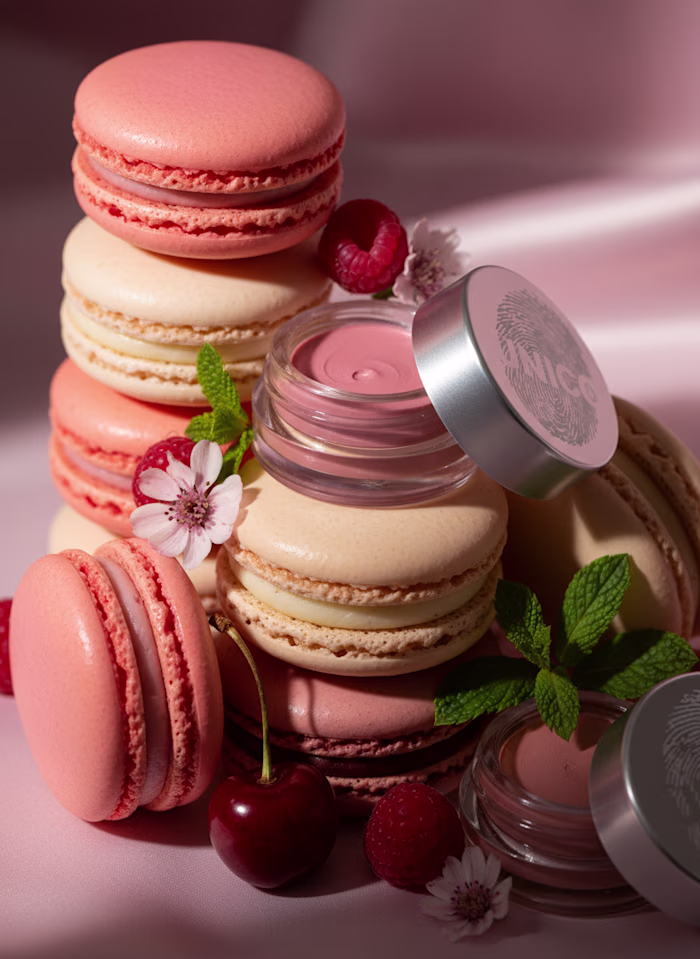 UNIQLO Macaron Blush A playful pastel flat lay where blush i...