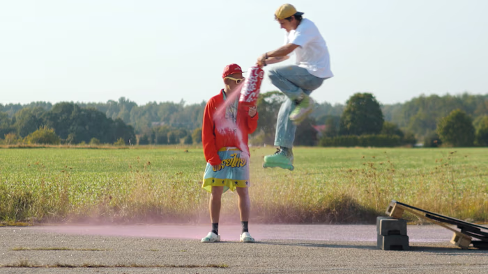 Blading Meets Art: The Biggest Peace Sign