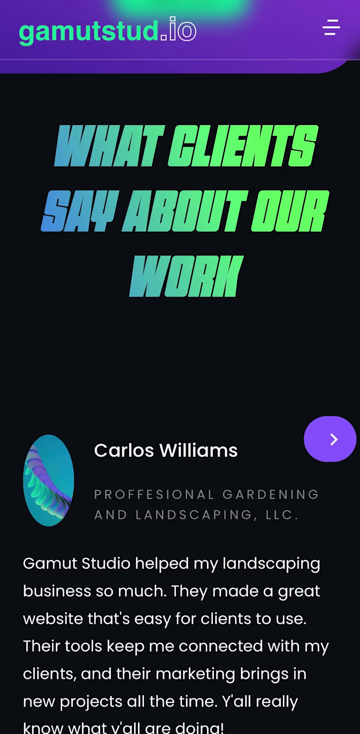 Agency landing page