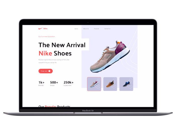 Nike Shoes Landing Page
