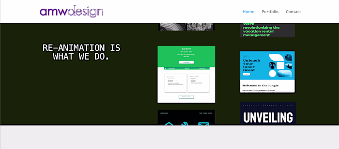 amwdesign portfolio website