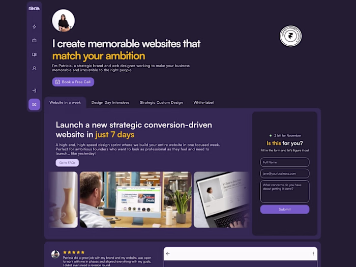 Creative dashboard website design