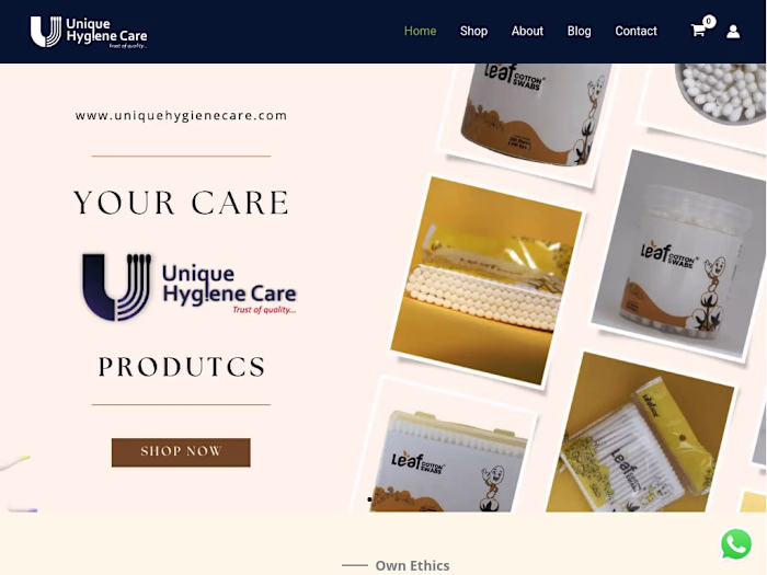Creative Branding & Modern Web Design for Unique Hygiene Care