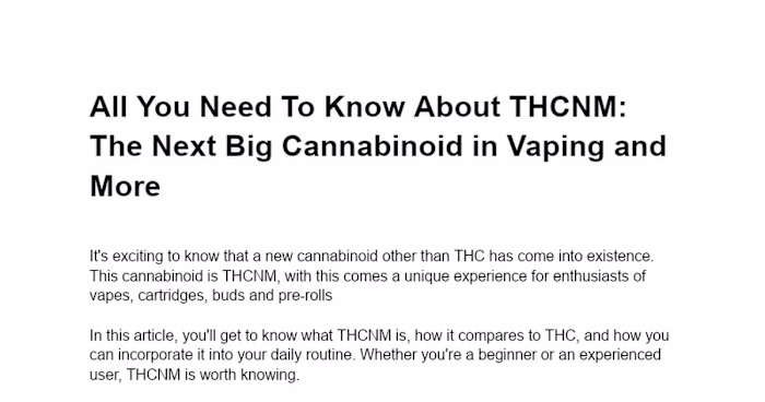CONTENT 1: THCNM