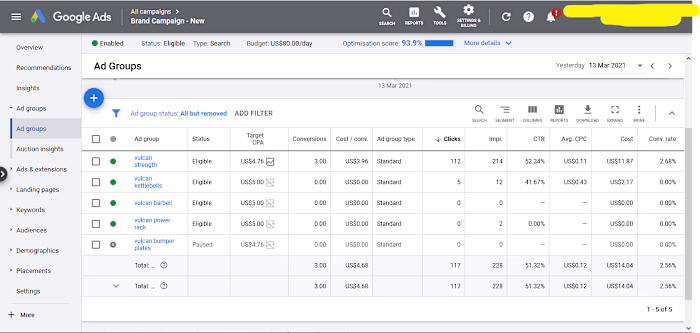Google Ads Campaign Management
Description:

Managed Google