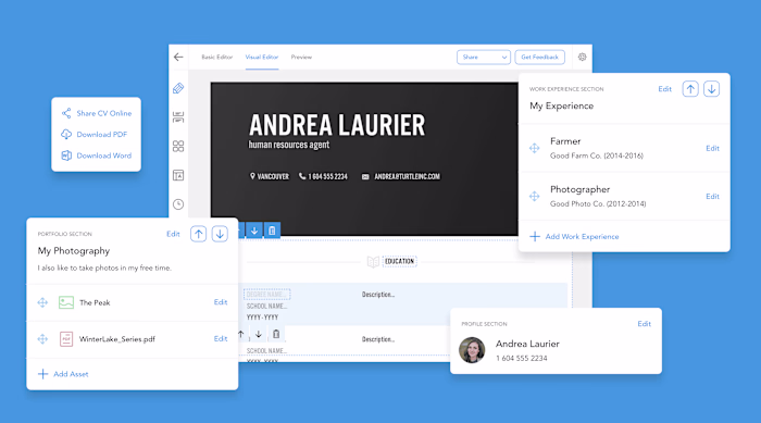 Helping Job Seekers build Websites with 1 Click