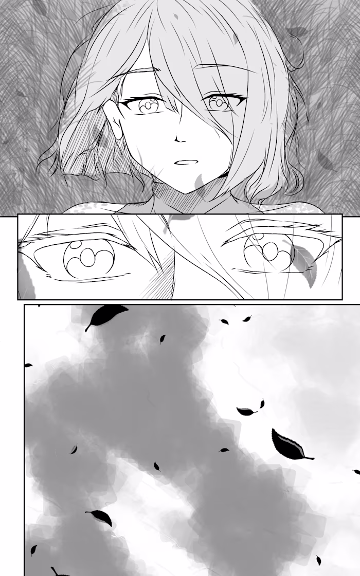 A manga page of the indie title "where we lie"