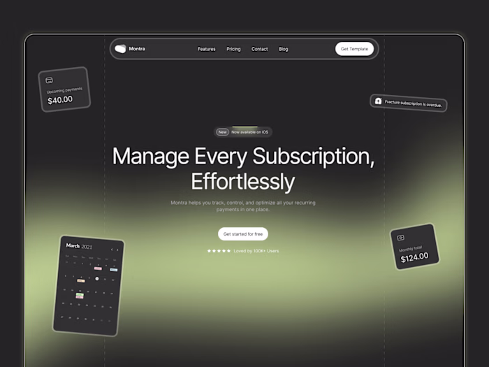 Montra Webflow Template