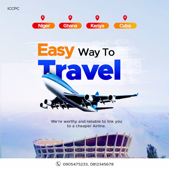 Designed a social media flyer for an airplane support.