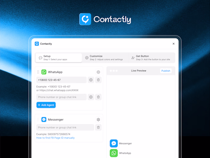 Contactly : WhatsApp and Facebook Business Connect Framer Plugin