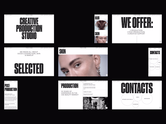 Web design for creative studio