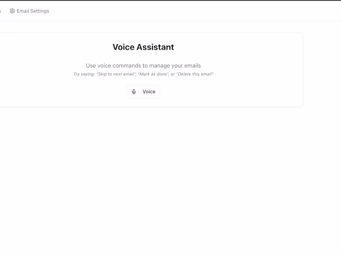 Email voice assistant